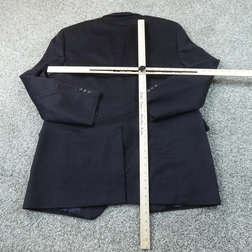 Jos A Bank Blazer Mens 46L Blue Cashmere Button Sport Coat Suit Jacket Top USA